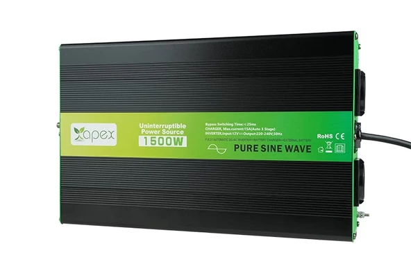 NPS1500-24 Apex 1500W Şarjlı Tam Sinüs İnverter 24V - 5