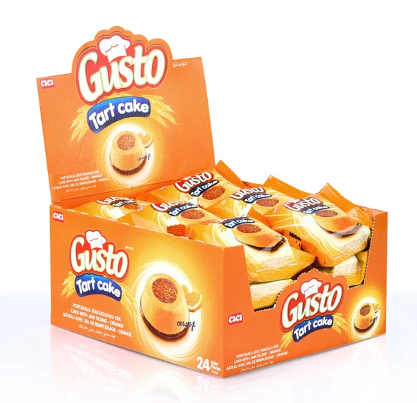 Gusto Tart Kek Portakal Jöleli 45 Gr. 24 Adet (1 Kutu) - Resim 5