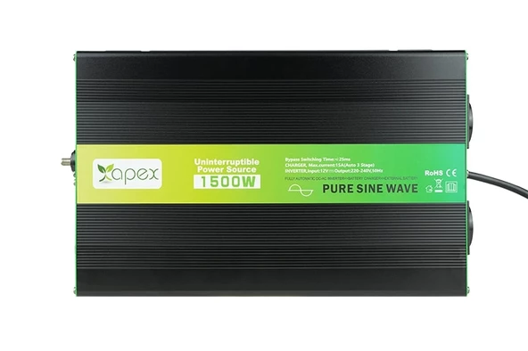 NPS1500-24 Apex 1500W Şarjlı Tam Sinüs İnverter 24V - 3