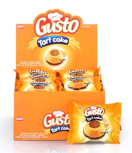 Gusto Tart Kek Portakal Jöleli 45 Gr. 24 Adet (1 Kutu) - Resim 3