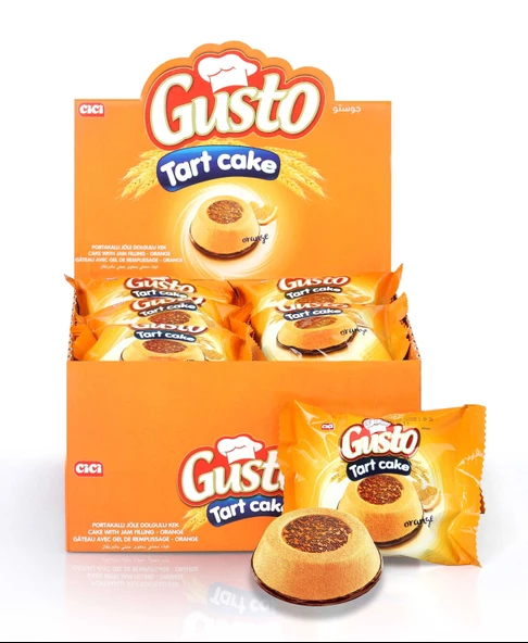 Gusto Tart Kek Portakal Jöleli 45 Gr. 24 Adet (1 Kutu) ürün görseli