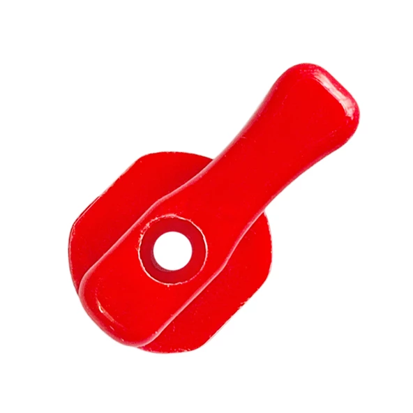 Kırmızı Plastik Mini Küresel Vana Başlığı Kollektör Kolu Ara Musluk Kelebek Başı -10 Adet - 4