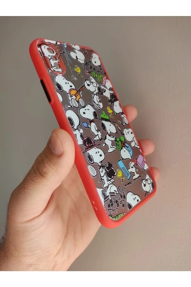 Iphone X / Iphone Xs Uyumlu Snoopy Tasarım Tuşları Renkli Kılıf - 2