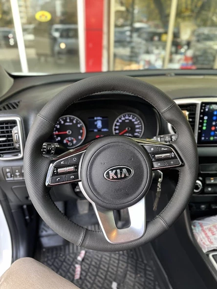 Kia Sportage 2020-2024 Araca Özel Direksiyon Kılıfı (NOKTA DÜZ) - Resim 3
