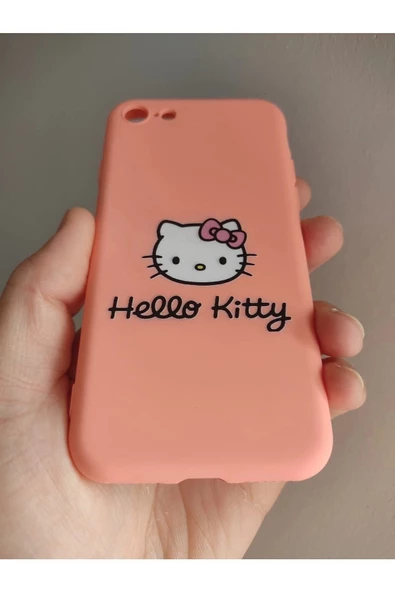 Iphone 7 / Iphone 8 / Iphone Se 2020 Pembe Hello Kitty Telefon Boyun Askılı Set - 4