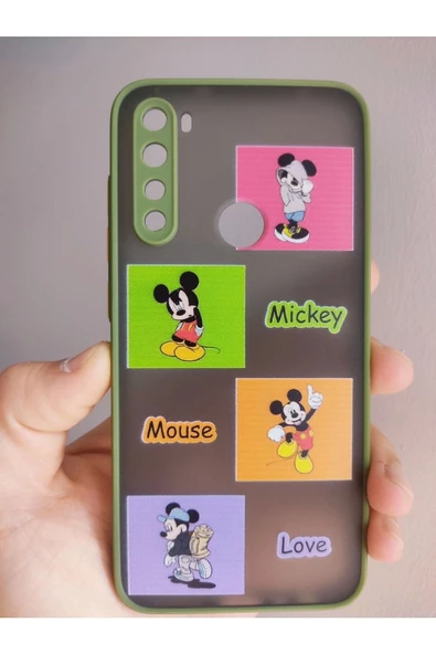Xiaomi Redmi Note 8 Uyumlu Mickey Mouse Tuşları Renkli Hux Kılıf - 4