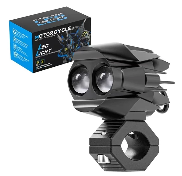 Motosiklet Sis Led Beyaz ve Sarı ışık ( 2 Adet Led, 1 Adet Anahtar ) - 2