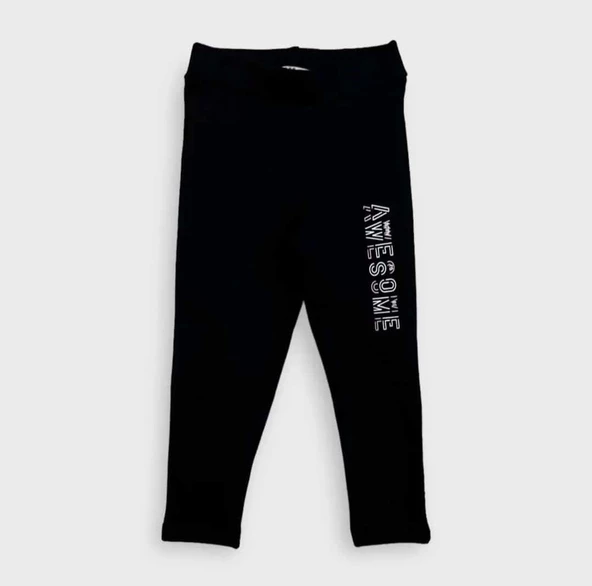 Kız Çocuk Awesome Baskılı Tayt ürün görseli