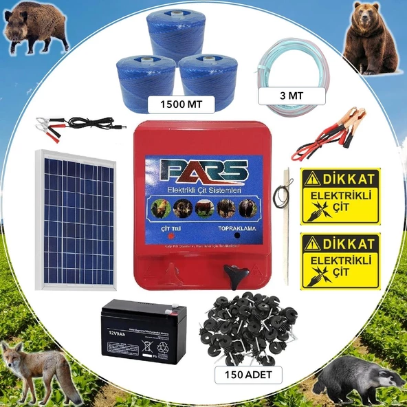 Pars Elektrikli Çit Ayı-Domuz Kovucu Eco Set 1500