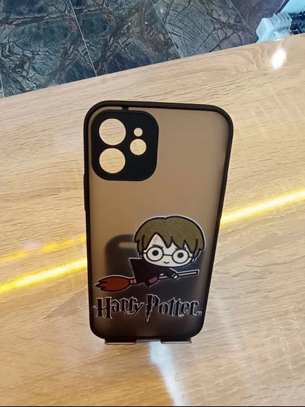 İPhone 12 Uyumlu Kamera Korumalı Harry Potter Kılıf Tuşları Renkli Hux Kapak