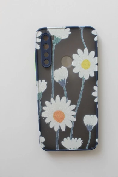 Xiaomi Redmi Note 8 Uyumlu Kamera Korumalı Papatya Kılıf Tuşları Renkli Hux Kapak