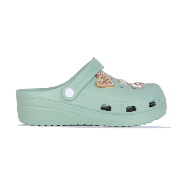 Apella E800-11 Fiesta Çağla Yeşili Eva Kadın Taşlı Günlük Terlik ürün görseli