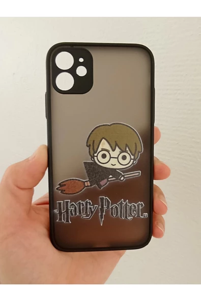 İPhone 12 Uyumlu Kamera Korumalı Harry Potter Kılıf Tuşları Renkli Hux Kapak