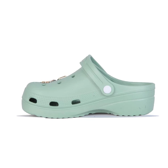 Apella E800-11 Fiesta Çağla Yeşili Eva Kadın Taşlı Günlük Terlik - Resim 2