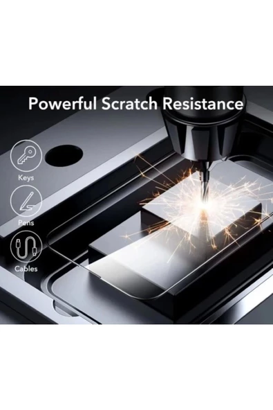 İPhone 15 Pro Max Anti Statik Ekran Koruyucu Çizilmez Kırılmaz Cam - 2