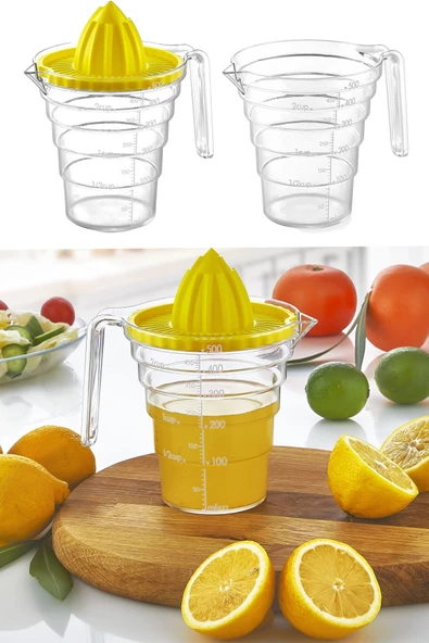 Selenica 500 Ml Ölçülü Pratik Narenciye Sıkacağı | Portakal Limon Narenciye Sıkacağı Limon Sıkacağı Ölçü Kabı