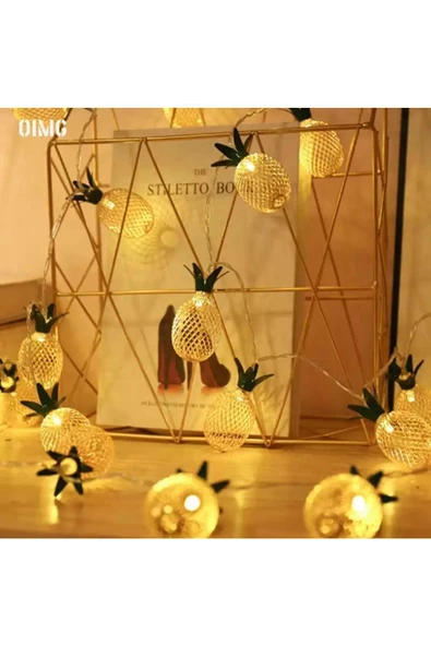 Selenica Ananas Model Yılbaşı Süs Işıklar Ev Dekorasyon Işıklar Ananas Model - 2