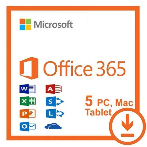Microsoft Office 365 Lisans Hesap *WINDOWS&MAC 5 PC* 5TB OneDrive - 5