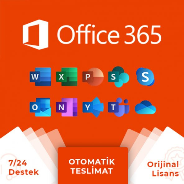 Microsoft Office 365 Lisans Hesap *WINDOWS&MAC 5 PC* 5TB OneDrive