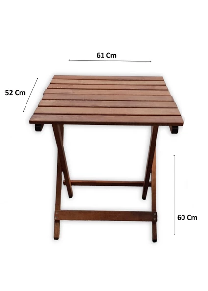 Ahşap Katlanır Masa Piknik Masası Balkon Masası - 3