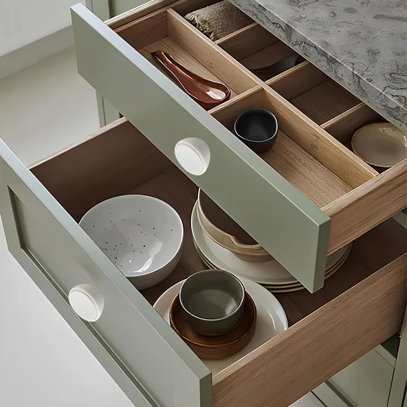 Polimer Düğme Kulp İçbükey Mat Aytaşı Dolap Mobilya Mutfak Dolabı Çekmece Kulpu Kulbu - Resim 4