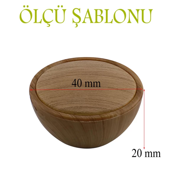 Polimer Düğme Kulp Dışbükey Ceviz Dolap Mobilya Mutfak Dolabı Çekmece Kulpu Kulbu - Resim 3