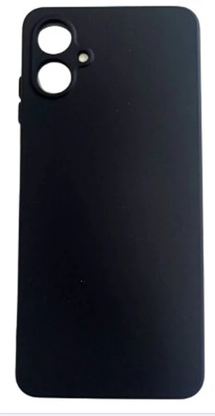 Samsung Galaxy A06 Uyumlu Yumuşak Silikon Kılıf Kadife Dokulu Mat Siyah ürün görseli 1