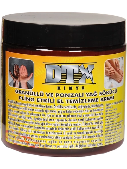 Dtx Kimya Nemlendirici Granüllü ve Ponzalı El ve Ayak Peelingi 500 ml