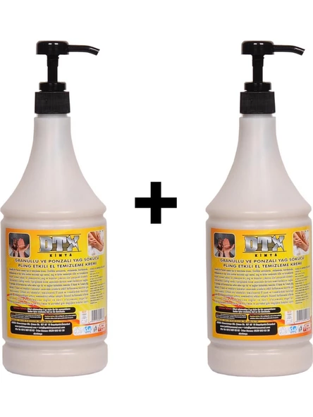 2 Adet Sanayi Tipi Ponza'lı ( Talaşlı ) El Temizleme Kremi ( Sabunu) 1 kg