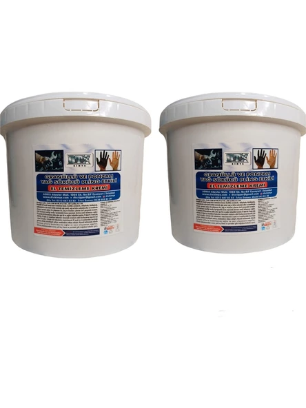 2 Adet Yumuşak Sanayi Tipi Granürlü El Temizleme Sabunu (Kremi) 15 kg ürün görseli