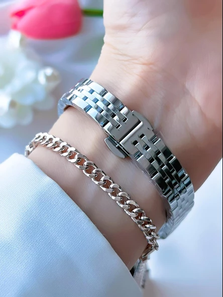 Tom Jones Çelik Kordon Kararma Renk Atma Yapmaz 3 Atm Suya Dayanıklı Kadın Kol Saati BTJ.1.10024.1 - Resim 3