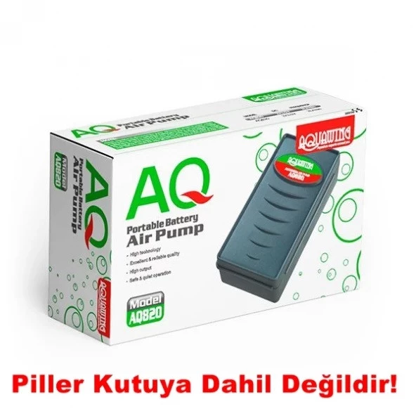 AquaWing AQ820 Tek Çıkışlı Pilli Akvaryum Hava Motoru 2x1.5V 2L/Min