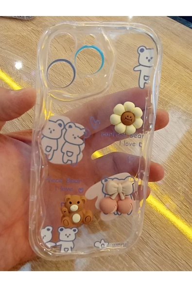 İPhone 14 Pro Max Uyumlu Özel Tasarım Kılıf Figürlü Üzeri Kabartma Kapak - 1