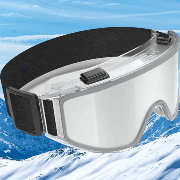 Kayak Gözlüğü Antifog Güneş Kar Şeffaf Snowboard Glasses Ekonomik Buğulanmaz Gözlük - 5
