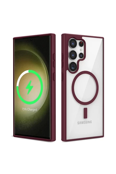 Galaxy S22 Ultra Kılıf Magsafe Wireless Şarj Özellikli Silikon Zore Ege Kapak - 2