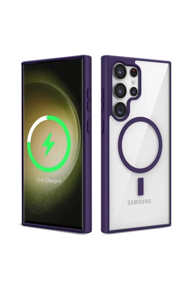 Galaxy S22 Ultra Kılıf Magsafe Wireless Şarj Özellikli Silikon Zore Ege Kapak - 6