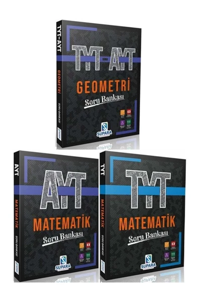 Supara Yayınları TYT AYT Matematik ve Geometri 3 lü Set