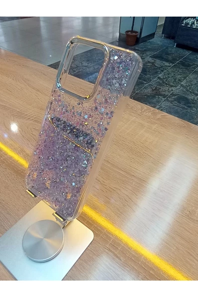 Xiaomi Redmi 12C Uyumlu  Xiaomi Poco C55 Uyumlu Simli Kamera Çerçevesi Ve Tuşları Metal Kılıf - 2