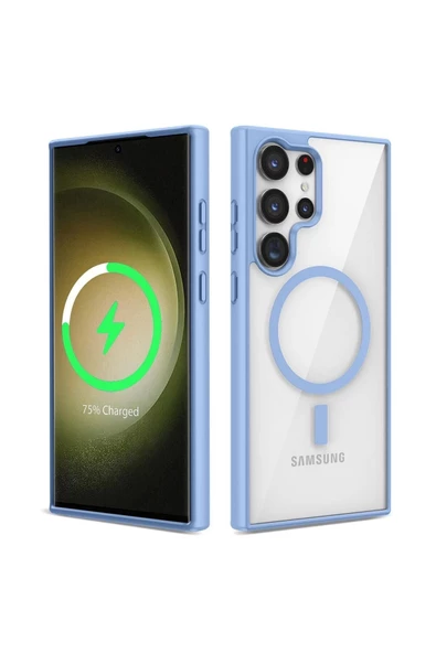 Galaxy S22 Ultra Kılıf Magsafe Wireless Şarj Özellikli Silikon Zore Ege Kapak - 4