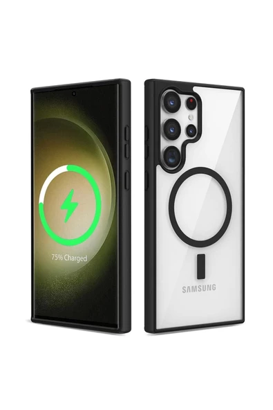 Galaxy S23 Ultra Kılıf Magsafe Wireless Şarj Özellikli Silikon Ege Kapak - 7