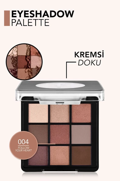 Mat & Işıltılı Kremsi Far Paleti - Eye Shadow Palette - 003 Sunset- 8682536048453 - 6