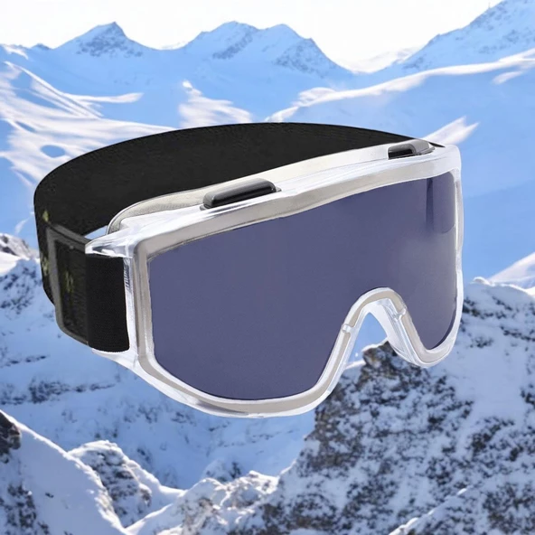 Kayak Gözlüğü Güneş Kar Gözlük Füme Snowboard Glasses Ekonomik Gözlük - 6