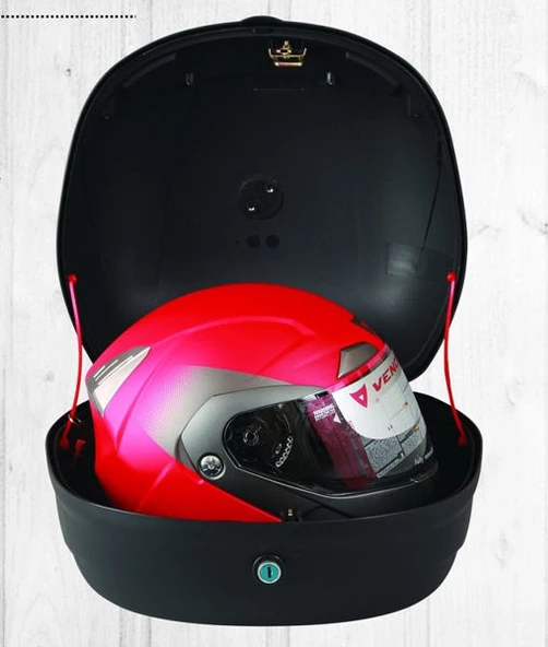 Maxem Mx-32 Motosiklet Arka Çanta Topcase Siyah - 6