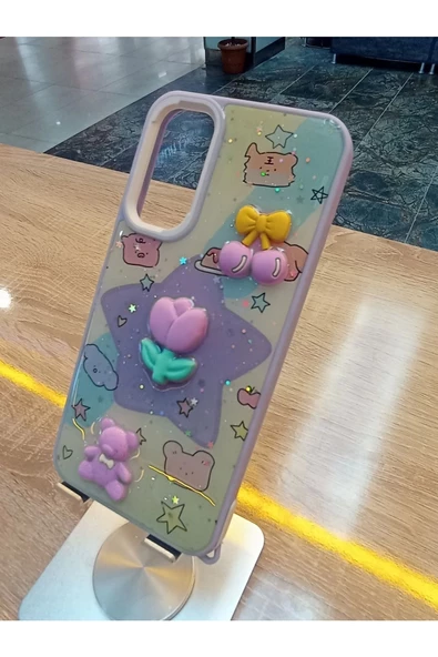 Samsung Galaxy A23 Uyumlu Kabartma Figürlü Darbe Korumalı Kapak Renkli Kılıf - 3
