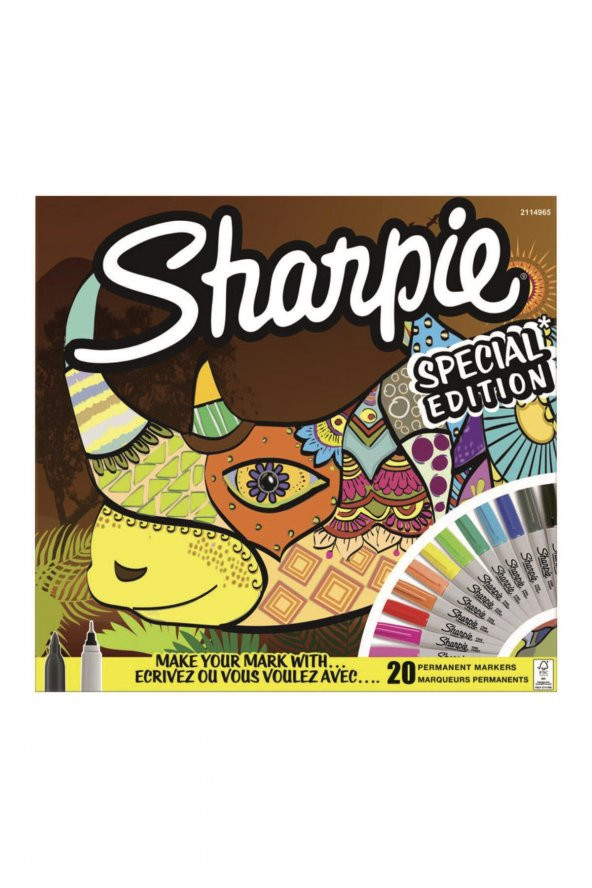 Sharpie Markör Permanent Fine 20 Li Gergedan