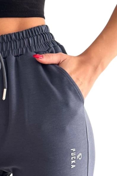 Pucka Kadın Füme Paça Lastikli Modal Pantolon 2278 - Resim 2