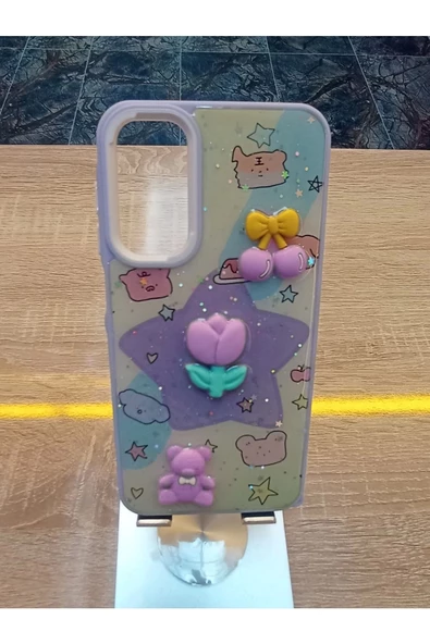 Samsung Galaxy A23 Uyumlu Kabartma Figürlü Darbe Korumalı Kapak Renkli Kılıf - 5