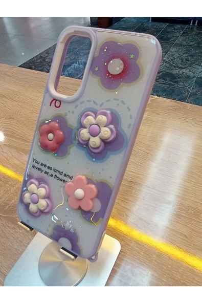 Samsung Galaxy A55 Uyumlu Kabartma Figürlü Darbe Korumalı Kapak Renkli Kılıf - 5