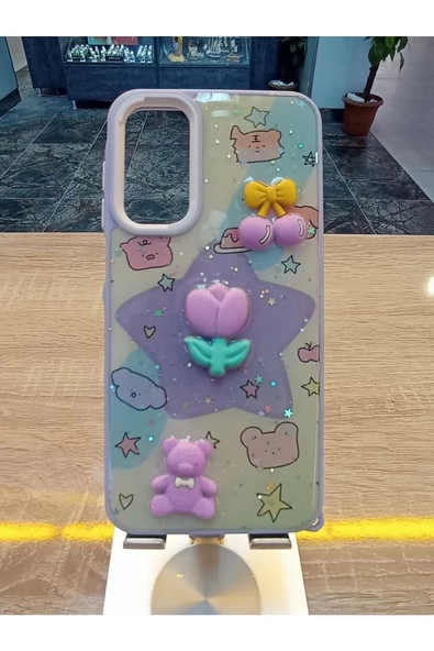 Samsung Galaxy A35 Uyumlu Kabartma Figürlü Darbe Korumalı Kapak Renkli Kılıf - 4
