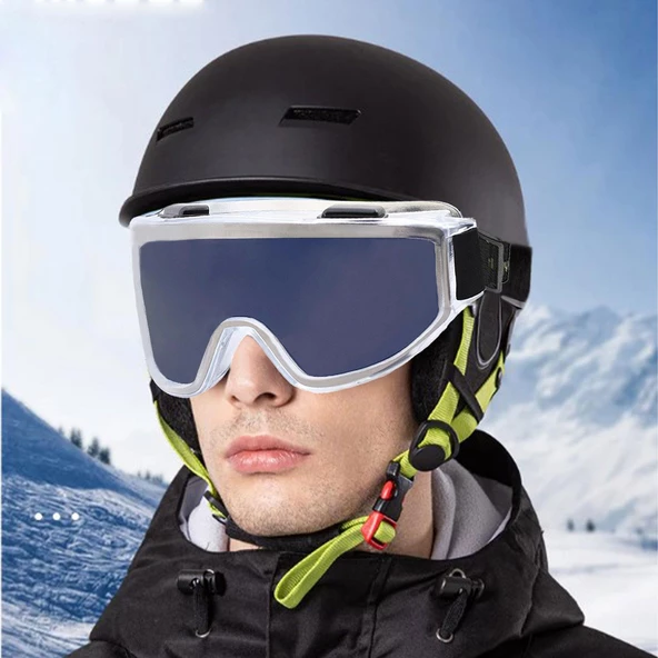 Kayak Gözlüğü Güneş Kar Gözlük Füme Snowboard Glasses Ekonomik Gözlük - 2